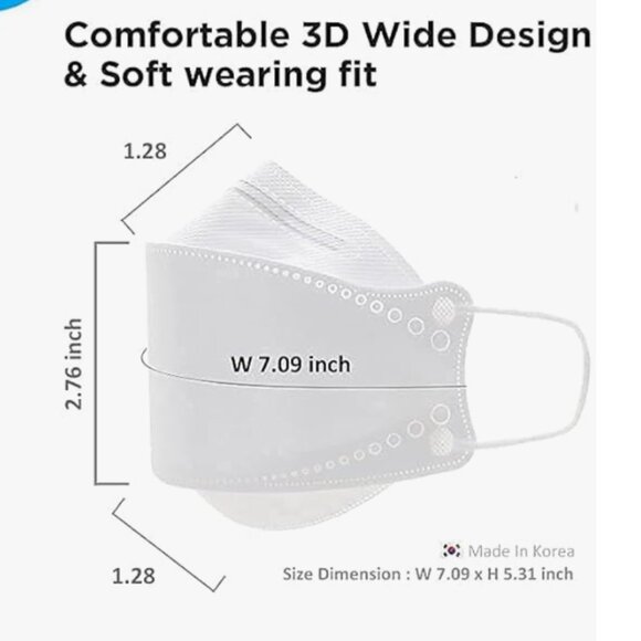 KF94 Korean mask small/kids (19 Masks) - Picture 3 of 4